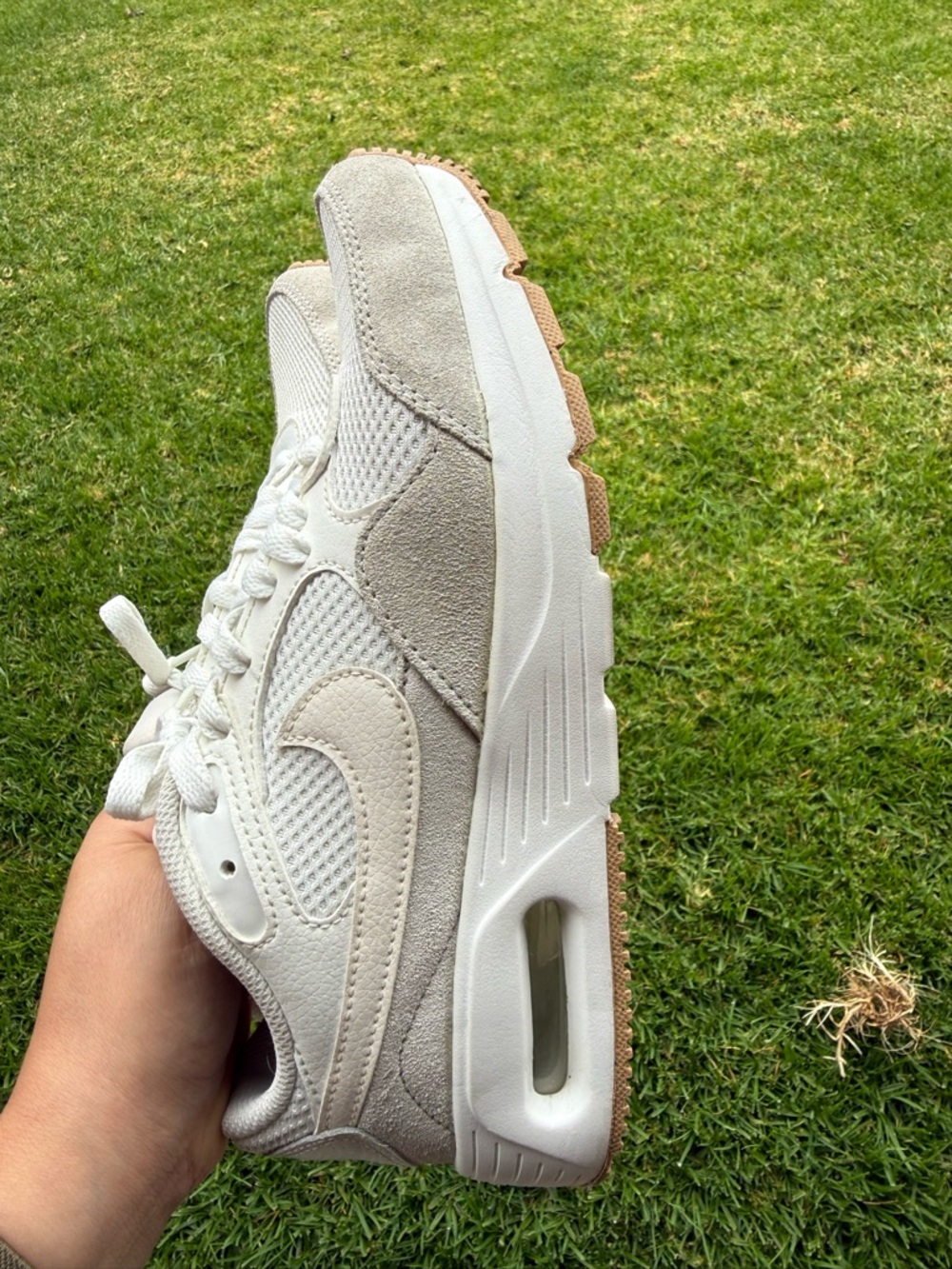 White & Light Gray Nike Air Max - Picture 4 of 13